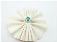 Anello Lorenza Gioielli Donna in Oro bianco Smeraldo 1.08 Ct 619887-14 - 619887-14